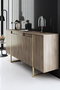 Hanah Home Consola Luxe Nogal y Dorado